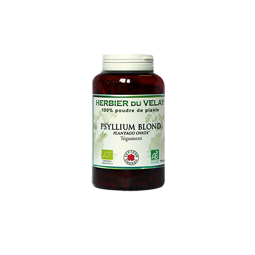 Psyllium blond - Bio* - 180 gélules de plante - Phytothérapie - Vecteur Energy